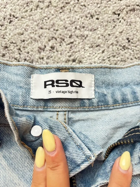 RSQ Light Blue Distressed Denim Cutoff Shorts - Picture 2 of 3